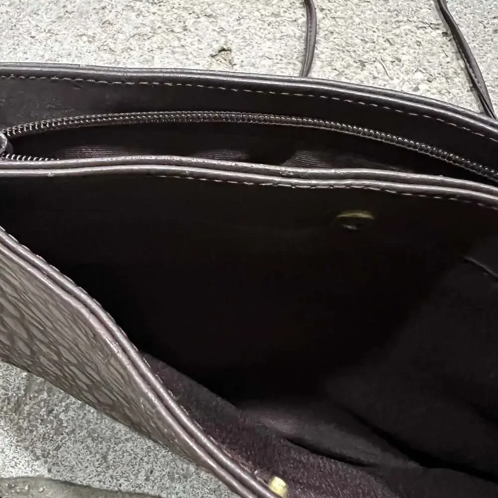 Genuine Split Leather Crocodile Pattern Crossbody Shoulder Bag